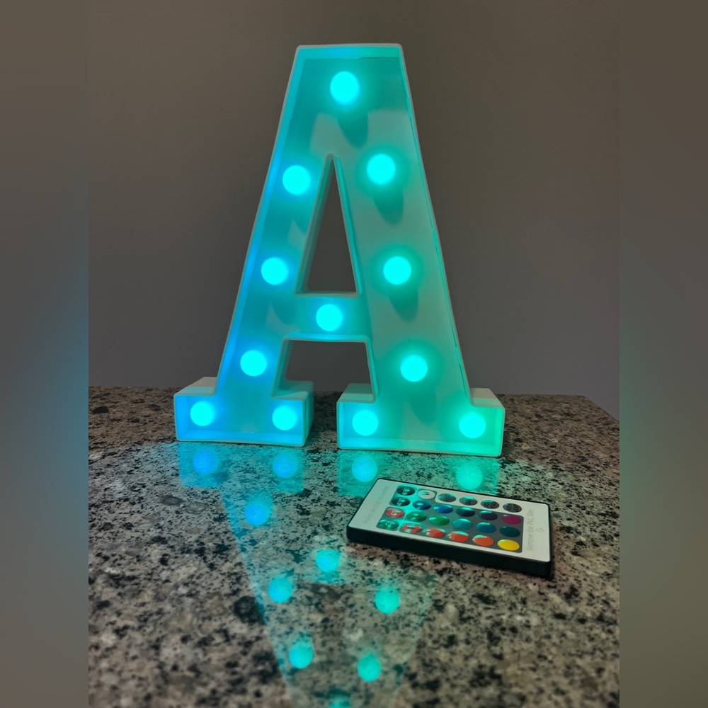 LED Letter A with Remote